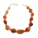 Carnelian Graduated Faceted Nugget Chunk Beads Approx 15-40mm 15.5'' Strand