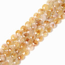 Natural Citrine Faceted Coin Beads Size 10mm 15.5'' Strand