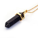 blue sandstone pendulum pendant healing point chain