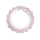 Rose Quartz Prism Cut Double Point Bracelet Beads Size 8mm 10mm 7.5'' Length