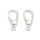 925 Sterling Silver Irregular Drop Clasp Size 7x14mm 4Pcs Per Bag