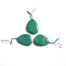 green chrysoprase pendant teardrop or irregular shape