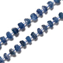 Dark Blue Kyanite Irregular Faceted Rondelle Size 4x7mm 5x8mm 15.5'' Strand