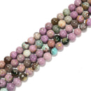 Multi Color Phosphosiderite Smooth Round Beads 6mm 8mm 10mm 12mm 15.5'' Strand