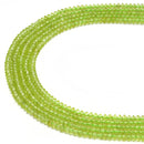 Natural Peridot Faceted Rondelle Discs Beads Size 2x3mm 15.5" Strand