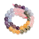 Natural Light Chakra Gemstone Smooth Round Beads Size 6mm 8mm 10mm 15.5'' Strand