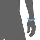 blue sponge quartz bracelet smooth round