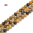 Natural Bumblebee Jasper Smooth Round Beads Size 6mm 8mm 10mm 12mm 15.5'' Strand