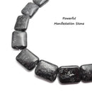 arfvedsonite smooth rectangle shape beads