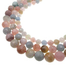 morganite faceted round beads