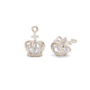 Clear Cubic Zirconia Micro Pave Queen Crown Charm 8x10mm 5PCS/Bag Sold per Bag