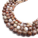 natural red agate smooth round beads