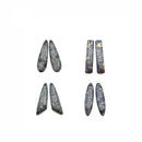 Dark Blue Sea Sediment Jasper Pyrite Inclusions Pendant Earrings Sold Per Pair