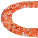 Red Botswana Agate Faceted Round Beads Size 2mm 3mm 4mm 15.5'' Strand