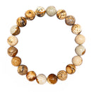 picture jasper bracelet smooth round