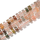 Mixed Rutilated Quartz Rondelle Wheel Disc Beads Size 11-12mm 15.5'' Strand