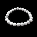 howlite bracelet smooth round