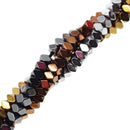 gray gold silver copper hematite smooth faceted flat square beads
