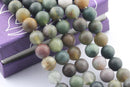 large hole indian agate matte round beads