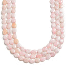 pink opal faceted flat oval beads