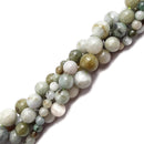 natural multi color jade smooth round beads