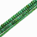 Dark Green Turquoise Smooth Rondelle Beads Size 2x4mm 4x6mm 4.5x8mm 15.5''Strand
