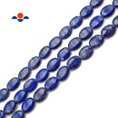 Lapis Lazuli Smooth Flat Oval Coin Beads 10x13mm 15.5" Strand