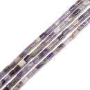 Natural Teeth Chevron Amethyst Cylinder Tube Beads Size 4x7mm 15.5" Strand