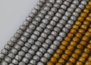 silver gold gray copper hematite faceted matte rondelle beads