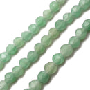 2.0mm Hole Green Aventurine Star Cut Beads Size 8mm 8 '' Strand