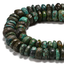 Natural Genuine Turquoise Graduated Rondelle Wheel Beads Size 16-30mm 15.5'' Str