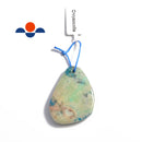 blue green chrysocolla pendant teardrop or irregular shape