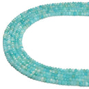 Natural Green Amazonite Faceted Pumpkin Beads Size 2x3mm 15.5'' Strand