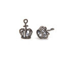 Clear Cubic Zirconia Micro Pave Queen Crown Charm 8x10mm 5PCS/Bag Sold per Bag