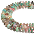 Mix Natural Gemstone Pebble Nugget Slice Chips Beads Size 10-11mm 15.5'' Strand