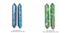Mix Gemstone Dolomite with Zinc Alloy Double Point Size 15x100mm Sold by Piece
