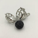 silver metal oil diffuser pendant teardrop