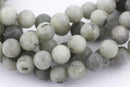 white labradorite matte round beads