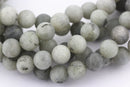 white labradorite matte round beads 