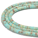 Light Green Aqua Terra Jasper Heishi Disc Beads 2x4mm 2x6mm 3x8mm 15.5'' Strand