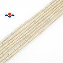 river stone round tube beads