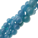 blue sponge quartz smooth round beads