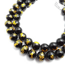 black onyx chinese zodiac symbols smooth round beads