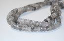 cloudy quartz faceted rondelle beads