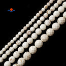 White Turquoise Faceted Round Beads 2mm 3mm 4mm 6mm 8mm 10mm 12mm 15.5" Strand