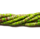 Light Green Sea Sediment Jasper Heishi Discs 3x6mm 3x8mm 15.5" Strand