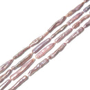 Purple Fresh Water Pearl Long Stick Shape Beads Size 5-6mm x20-30mm 15.5'' Str