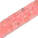 Madagascar Rose Quartz Faceted Rondelle Beads Size 4x6mm 5x8mm 15.5'' Strand