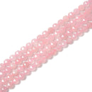 Natural Rose Quartz Diamond Star Cut Beads Size 10mm 15.5'' Strand