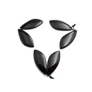 black onyx pendant earrings leaf shape